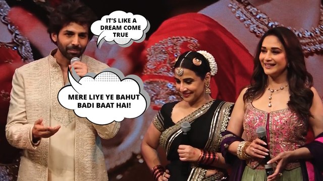 Kartik Aaryan Opens Up About Sharing the Screen With Legends Madhuri Dixit & Vidya Balan in Bhool Bhulaiyaa 3