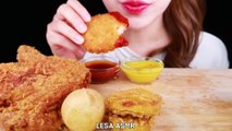 ASMR FRIED CHICKEN, CHEESE BALL, NUGGET, HASH BROWN, SQUID EATING SOUNDS MUKBANG 치킨, 치즈볼, 맥너겟 먹방 咀嚼音