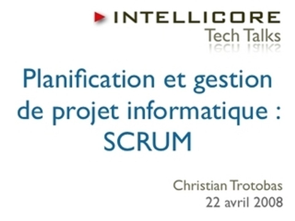 Planification et gestion de projet informatique : SCRUM