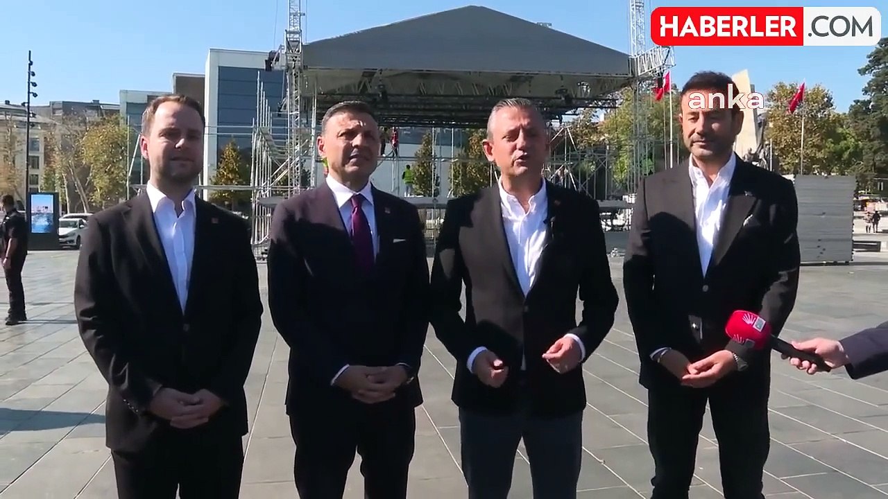 CHP Genel Başkanı Özgür Özel, Teröre ve Şiddete Karşı Miting İçin Beşiktaş'ta Hazırlıkları İnceledi