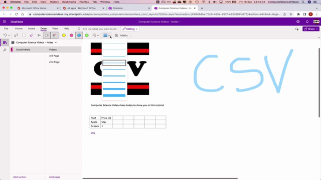 How to USE Microsoft OneNote for Office 365 On a Mac - Tutorial 9 - Draw in OneNote - Basic Tutorial