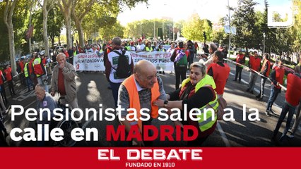 Cientos de pensionistas se manifiestan en Madrid contra la privatización de las pensiones