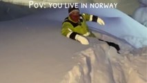 Norway changes from winter wonderland into a chilling nightmare following intense snowstorm