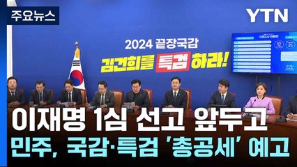 이재명 1심 선고 앞두고...민주, 국감·특검 '총공세' 예고 / YTN