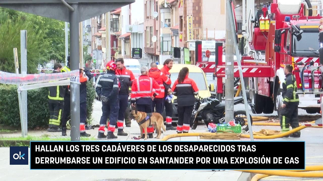 Hallan los tres cadáveres de los desaparecidos tras derrumbarse un edificio en Santander por una explosión de gas
