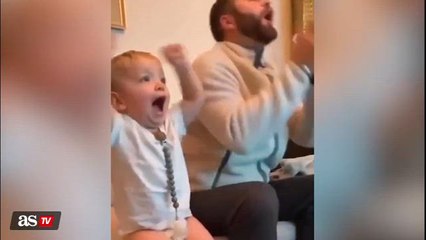Baby’s hilarious reaction to rival goal while watching soccer with dad goes viral