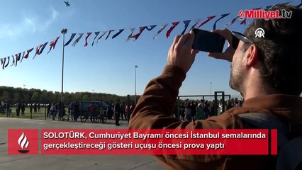 SOLOTÜRK'ten Cumhuriyet Bayramı öncesi İstanbul semalarında prova uçuşu