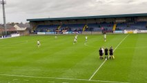 Players ready for kick-off as Glenavon host Carrick Rangers