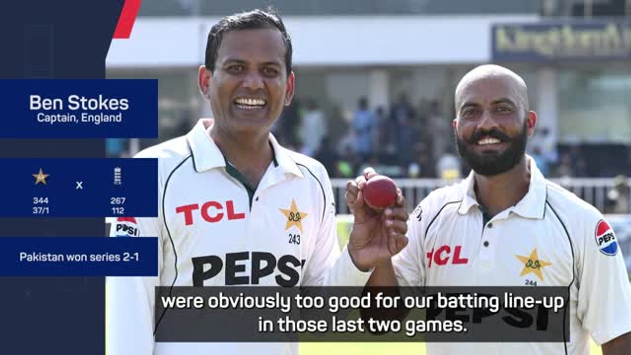 Pakistan spinners 'too good' for our batsmen Stokes video Dailymotion