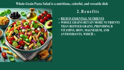 healthy eating for kids Whole-Grain Pasta Salad Recipe