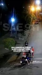 un hombre golpeo a una mujer en la via publica y quedo grabado.mp4