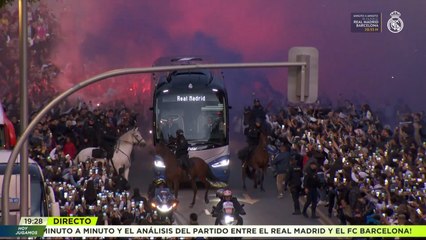 Llegada autobus Real Madrid