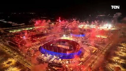 الألعاب النارية تزين سماء استاد العاصمة الإدارية بحفل اتحاد القبائل العربية