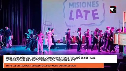 En el corazón del Parque del Conocimiento se realizó el Festival Internacional de Canto y Percusión