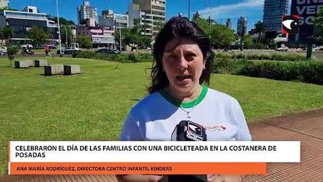 Celebraron el Día de las Familias con una bicicleteada en la costanera de Posadas