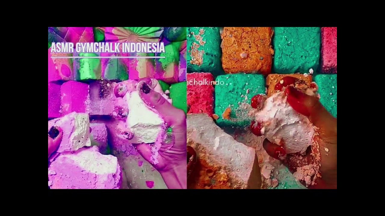 #gymchalkasmr #chalk |Dyed Pasted & Reform Gymchalk Compilation | #2xspeed @ASMRgymchalkIndonesia