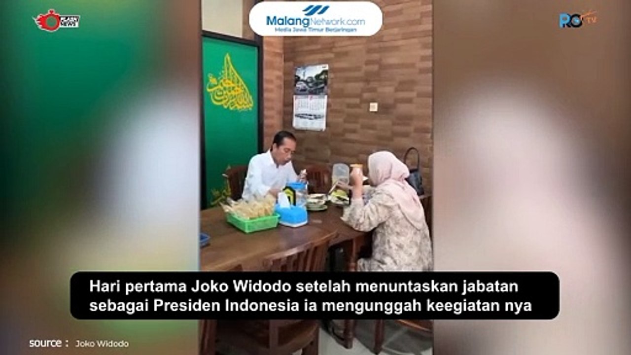 Kegiatan Pertama Jokowi Setelah Purna Tugas, Makan Sate Bersama Iriana