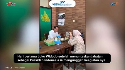 Kegiatan Pertama Jokowi Setelah Purna Tugas, Makan Sate Bersama Iriana
