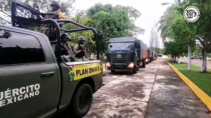 Llega segundo embarque con ayuda humanitaria para damnificados del sur de Veracruz