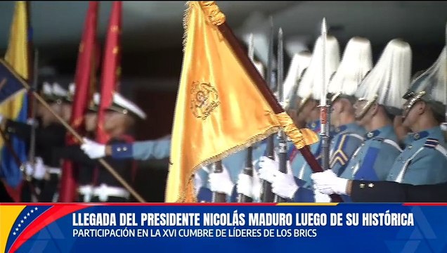 Jefe de Estado, Nicolás Maduro, llega a Venezuela tras su participación en la XVI Cumbre de los BRICS