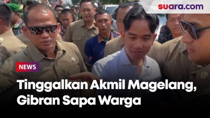 Tinggalkan Akmil Magelang, Gibran Sapa Warga dan Bagi-bagi Buku ke Anak Sekolah