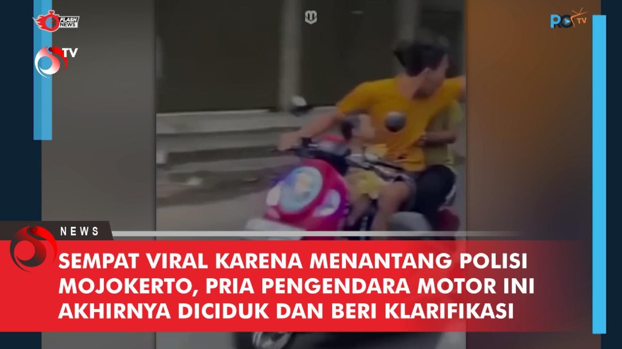 Sempat Viral karena Menantang Polisi Mojokerto, Pria Pengendara Motor Ini Akhirnya Diciduk dan Beri Klarifikasi
