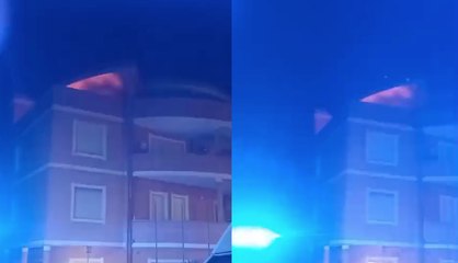 Violento temporale ad Alghero. Incendio all'ultimo piano di una palazzina
