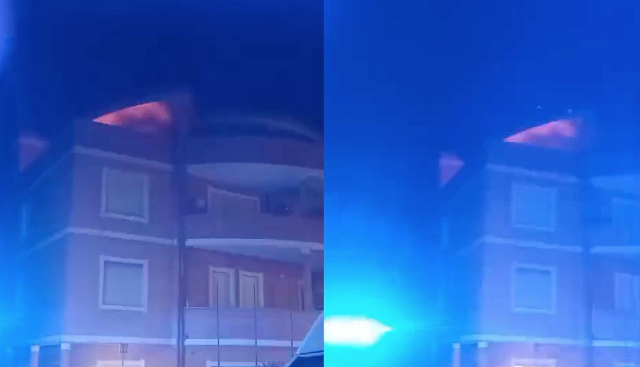 Violento temporale ad Alghero. Incendio all'ultimo piano di una palazzina