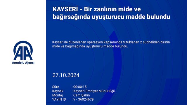 Zanlının midesinden çıkanlar şoke etti