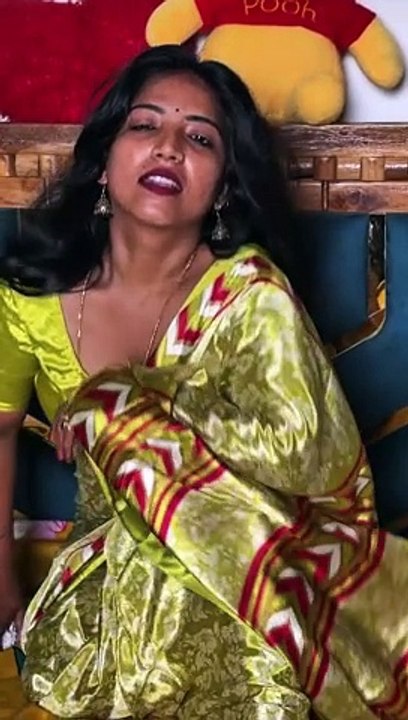 Silk satin saree beauty hot bhabi