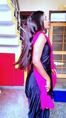 Black silk satin suit salwar dance