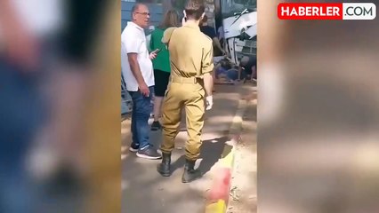 İsrail'de otobüs durağına kamyonla saldırı! Onlarca yaralı var