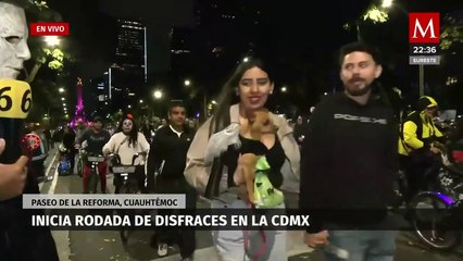 Rodada de Día de Muertos ilumina Paseo de la Reforma