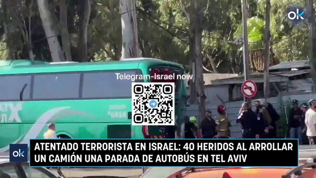 Atentado terrorista en Israel: 40 heridos al arrollar un camión una parada de autobús en Glilot