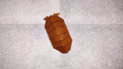 Origami Pill bug | Origami Woodlouse | Origami Sowbug | Origami tutorial | Paper craft