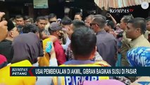 Momen Blusukan Wapres Gibran di Pasar Magelang, Bagi Susu & Buku hingga Belanja di Kios Pedagang