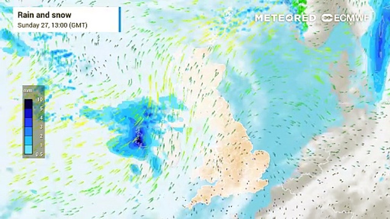 UK weather outlook: Calm but cloudy week ahead. Turning colder with wintry showers possible in Scotland.
