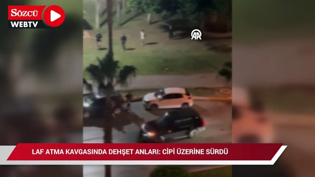 Laf atma kavgasında dehşet anları: Ciple ezdi