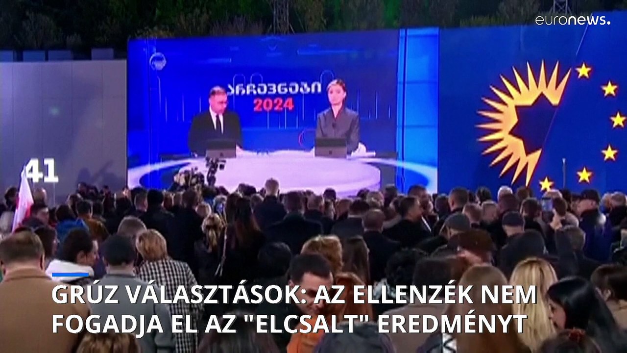 A grúz ellenzék nem fogadja el a választások, szerinte elcsalt eredményét