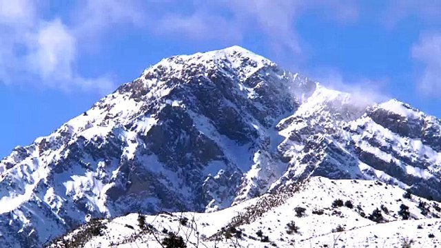 Time lapse - snow mountains - Balochistan, Pakistan