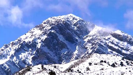 Time lapse - snow mountains - Balochistan, Pakistan