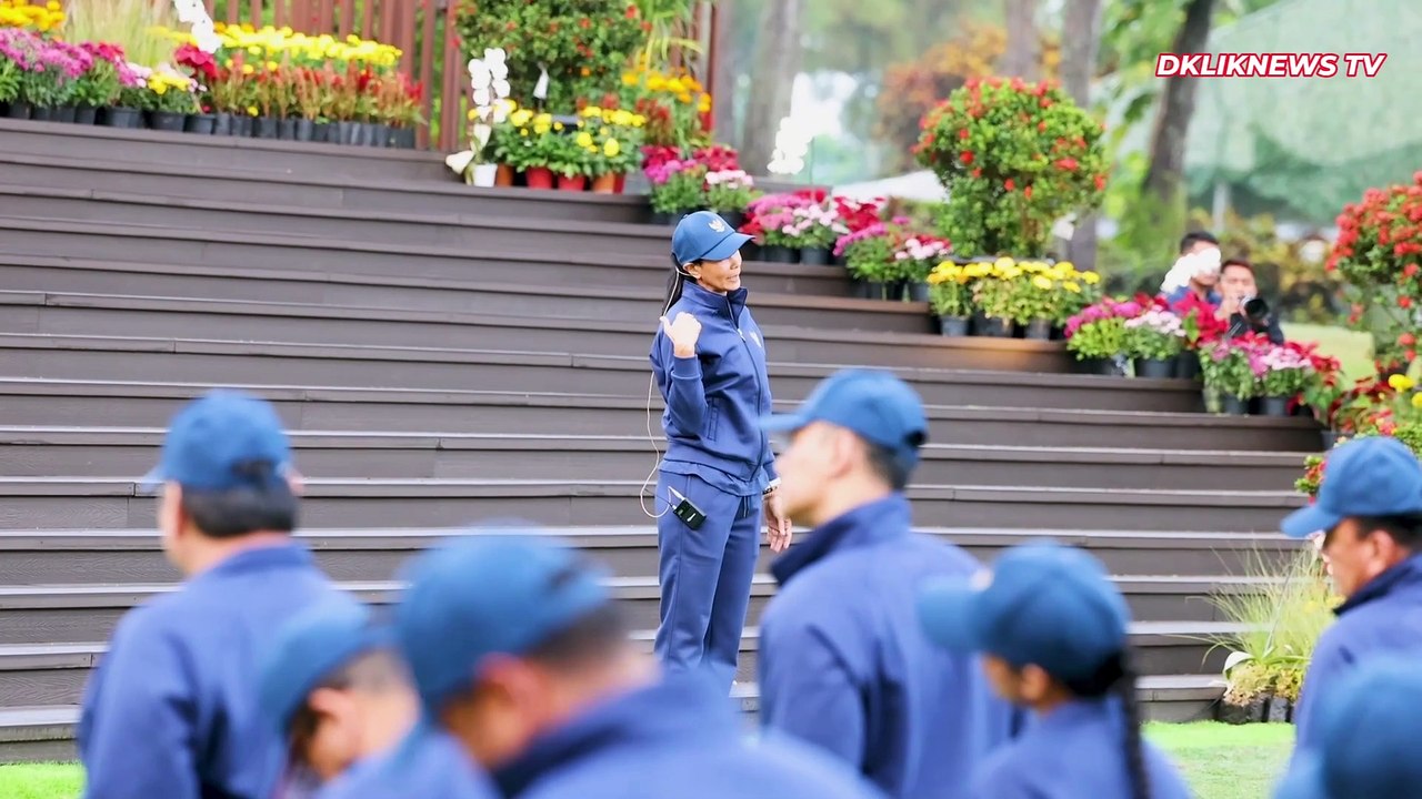 Hari Terakhir Retreat, Prabowo Kompak Olahraga Pagi bersama Kabinet Merah Putih