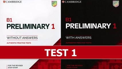 PET Listening - Cambridge B1 Preliminary 1 Authentic Practice Test 1 with ANSWERS