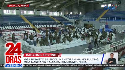 Mga binagyo sa Bicol, nahatiran na ng tulong; mga nasirang kalsada, kinukumpuni na | 24 Oras Weekend