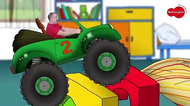 Monster Trucks for Children from Steve and Maggie _ Learning Speaking Stories with Wow English TV(360P)