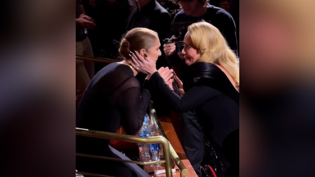 Céline Dion asiste a un concierto de Adele y ambas se funden en un tierno abrazo