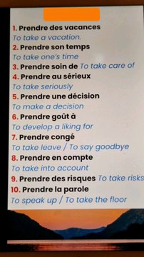10 EXPRESSIONS IN FRENCH WITH THE VERB PRENDRE | Learn French with Moh and Alain