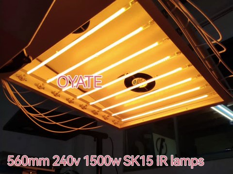 560mm 240v 1500w infrared emitter quartz heating lamps for flash dryer