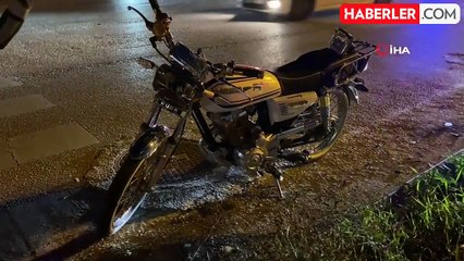 Polisin 'Dur' İhtarına Uymayan Motosiklet Sürücüsü Kaza Geçirdi