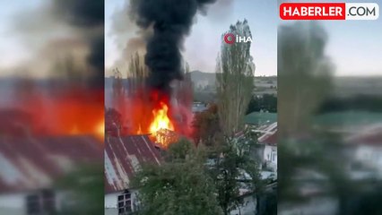 Giresun'da 2. El Eşya Deposunda Yangın